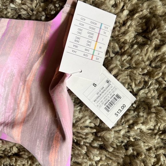 NWT Auden pink and orange multicolor pastel bra - Picture 3 of 5